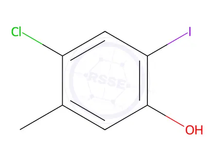 Chemical structure of 4-CHloro-2-iodo-5-methyl-phenol
