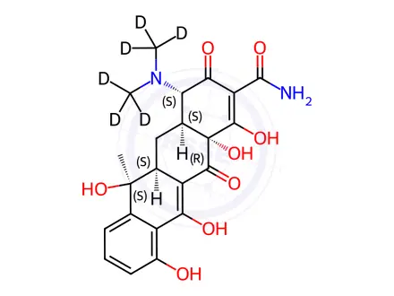 Chemical structure of Tetracycline-[D6]