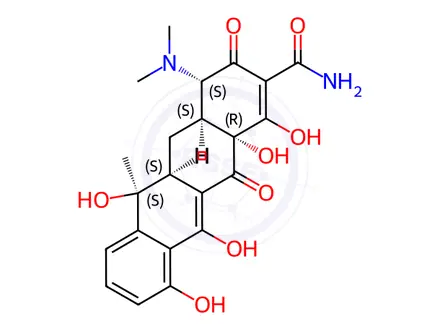 Chemical structure of Tetracycline (Oxytetracycline EP Impurity B)