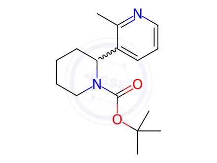 Chemical structure of tert-Butyl 2-(2-methylpyridin-3-yl)piperidine-1-carboxylate
