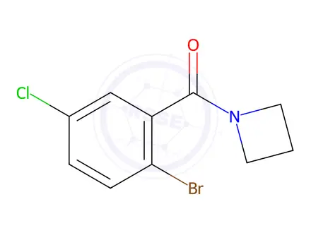 Chemical structure of Azetidin-1-yl(2-bromo-5-chlorophenyl)methanone