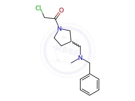 Chemical structure of 1-(3-((Benzyl(methyl)amino)methyl)pyrrolidin-1-yl)-2-chloroethanone