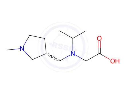 Chemical structure of 2-(Isopropyl((1-methylpyrrolidin-3-yl)methyl)amino)acetic acid