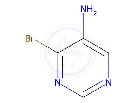 Chemical structure of 5-Amino-4-bromopyrimidine