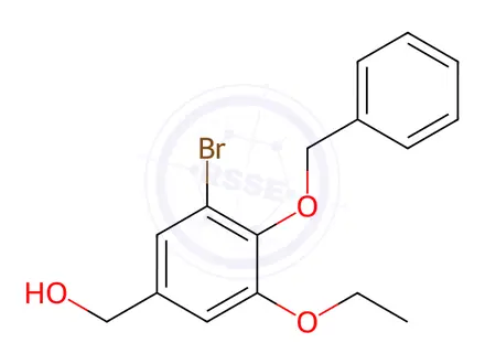 Chemical structure of (4-(Benzyloxy)-3-bromo-5-ethoxyphenyl)methanol