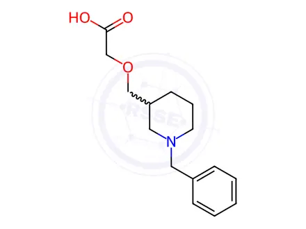 Chemical structure of 2-((1-Benzylpiperidin-3-yl)methoxy)acetic acid