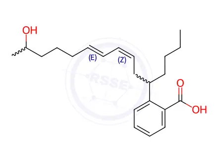 Chemical structure of 2-Hydroxy-6-8Z,11Z-pentadecadien-1-yl-benzoic acid