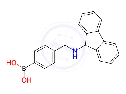 Chemical structure of (4-(((9H-Fluoren-9-yl)amino)methyl)phenyl)boronic acid