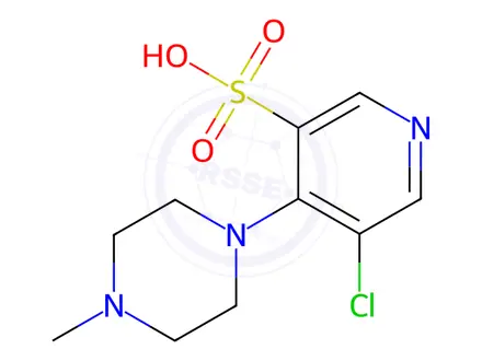 Chemical structure of 5-Chloro-4-(4-methylpiperazin-1-yl)pyridine-3-sulfonic acid