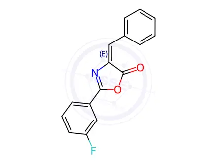 Chemical structure of 4-Benzylidene-2-(3-fluorophenyl)oxazol-5(4H)-one