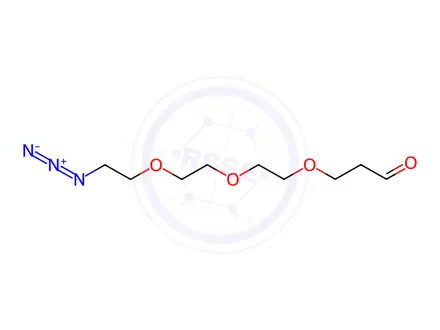 Chemical structure of 3-(2-(2-(2-azidoethoxy)ethoxy)ethoxy)propanal