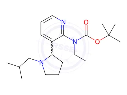 Chemical structure of tert-Butyl ethyl(3-(1-isobutylpyrrolidin-2-yl)pyridin-2-yl)carbamate