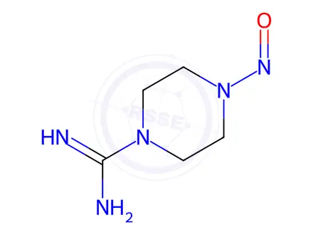Chemical structure of 4-Nitrosopiperazine-1-carboximidamide