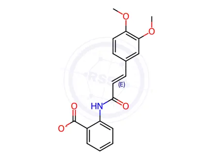 Chemical structure of Tranilast Sodium