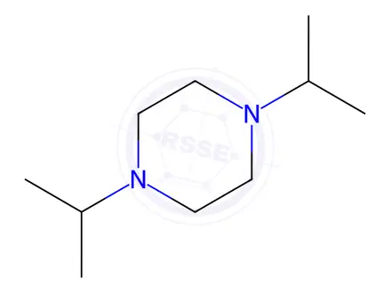 Chemical structure of Piperazine, 1,4-bis(1-methylethyl)-(9CI)
