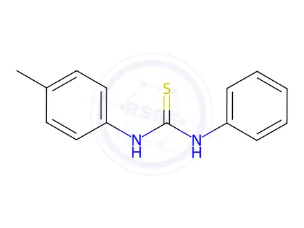 Chemical structure of Thiourea,N-(4-methylphenyl)-N'-phenyl-