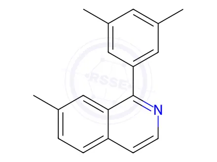 Chemical structure of Isoquinoline, 1-(3,5-dimethylphenyl)-7-methyl-