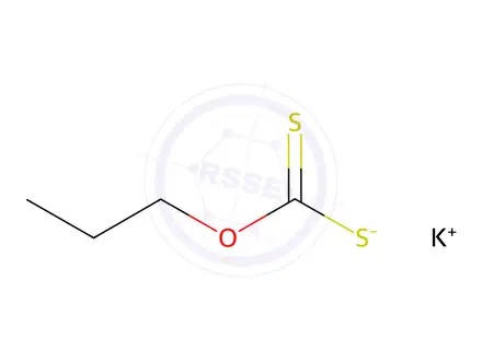 Chemical structure of N-propylxanthic acid potassium salt