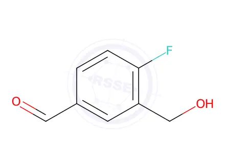 Chemical structure of Benzaldehyde, 4-fluoro-3-(hydroxymethyl)-(9CI)
