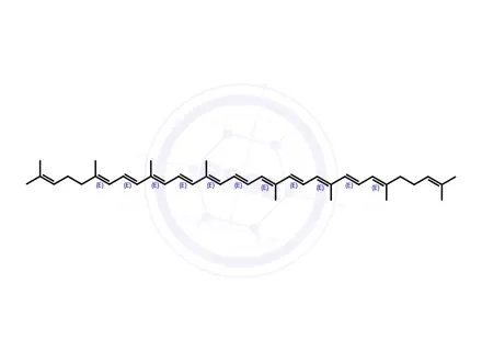 Chemical structure of Lycopene