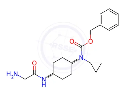 Chemical structure of Benzyl (4-(2-aminoacetamido)cyclohexyl)(cyclopropyl)carbamate