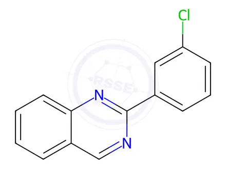 Chemical structure of 2-(3-chlorophenyl)quinazoline
