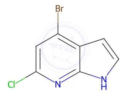 Chemical structure of 4-Bromo-6-chloro-1H-pyrrolo[2,3-B]pyridine