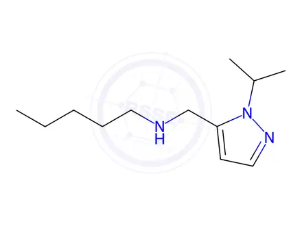 Chemical structure of (1-isopropyl-1H-pyrazol-5-yl)methyl]pentylamine