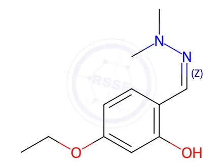 Chemical structure of Benzaldehyde, 4-ethoxy-2-hydroxy-, dimethylhydrazone (9CI)