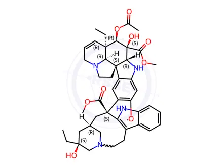 Chemical structure of N-Desmethyl Vinblastine