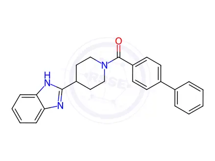Chemical structure of (4-(1H-Benzo[d]imidazol-2-yl)piperidin-1-yl)([1,1'-biphenyl]-4-yl)methanone