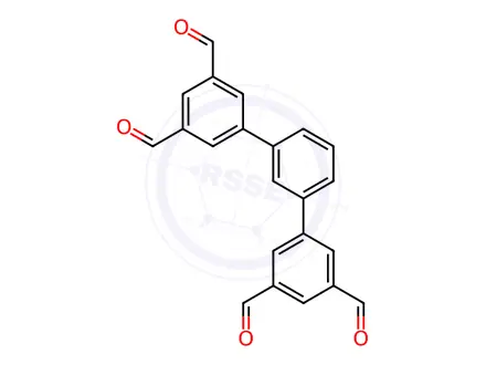 Chemical structure of [1,1':3',1''-terphenyl]-3,3'',5,5''-tetracarbaldehyde