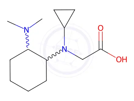 Chemical structure of 2-(Cyclopropyl(2-(dimethylamino)cyclohexyl)amino)acetic acid