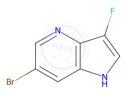Chemical structure of 6-Bromo-3-fluoro-1H-pyrrolo[3,2-b]pyridine