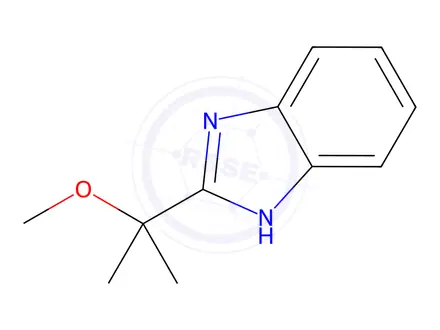 Chemical structure of Benzimidazole, 2-(1-methoxy-1-methylethyl)-(8CI)
