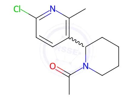 Chemical structure of 1-(2-(6-Chloro-2-methylpyridin-3-yl)piperidin-1-yl)ethan-1-one