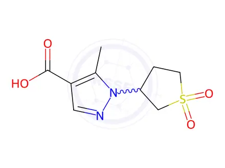 Chemical structure of 1-(1,1-Dioxidotetrahydrothiophen-3-yl)-5-methyl-1h-pyrazole-4-carboxylic acid