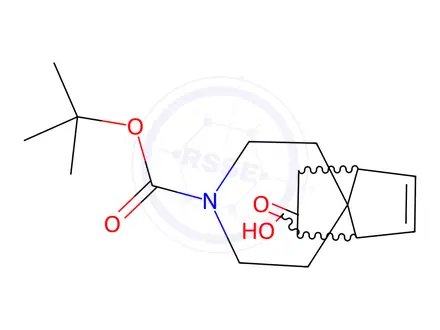Chemical structure of 1'-(tert-Butoxycarbonyl)-spiro[bicyclo[2.2.1]-hept[2]ene-7,4'-piperidine]-5-carboxylic acid