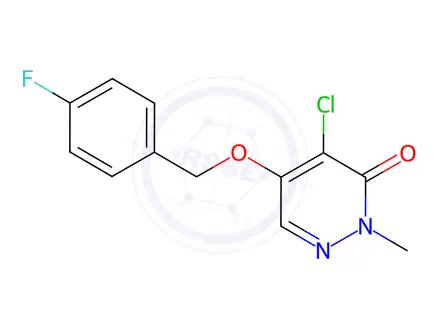 Chemical structure of 4-Chloro-5-((4-fluorobenzyl)oxy)-2-methylpyridazin-3(2H)-one