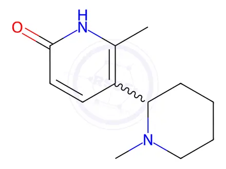 Chemical structure of 6-Methyl-5-(1-methylpiperidin-2-yl)pyridin-2(1H)-one