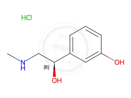 Chemical structure of (R)-Phenylephrine hydrochloride