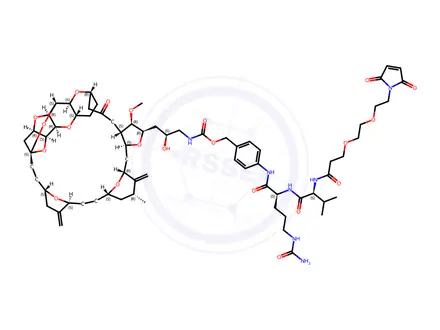 Chemical structure of Mal-PEG2-VCP-Eribulin