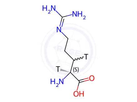 Chemical structure of L-ARGININE-[2,3-3H]