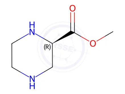 Chemical structure of (R)-Methyl piperazine-2-carboxylate dihydrochloride