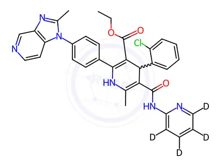Chemical structure of rac-Modipafant-d4