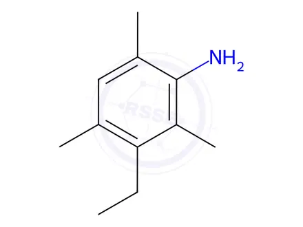 Chemical structure of Aniline, 3-ethyl-2,4,6-trimethyl-(6CI)
