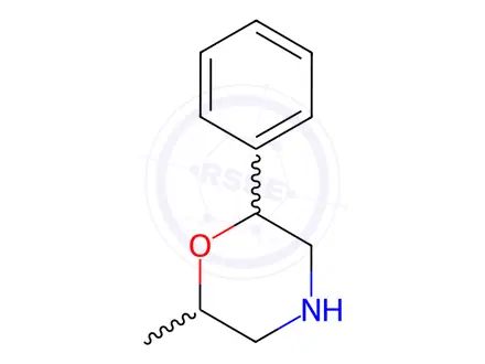 Chemical structure of 2-methyl-6-phenylmorpholine hydrochloride