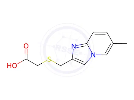Chemical structure of {[(6-methylimidazo[1,2-a]pyridin-2-yl)methyl]thio}acetic acid