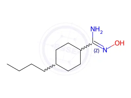 Chemical structure of 4-Butyl-N-hydroxycyclohexanecarboximidamide