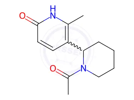 Chemical structure of 5-(1-Acetylpiperidin-2-yl)-6-methylpyridin-2(1H)-one